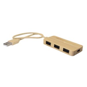 USB-Hub aus Bambus für Ihre Werbung